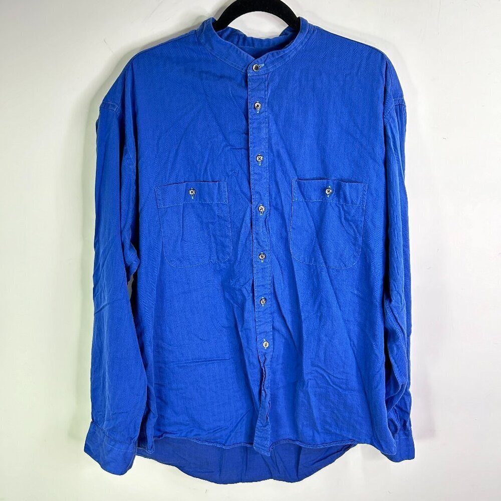 Anderson & Emami Clothiers by Citman Bros Men's Blue Button Down Size XL